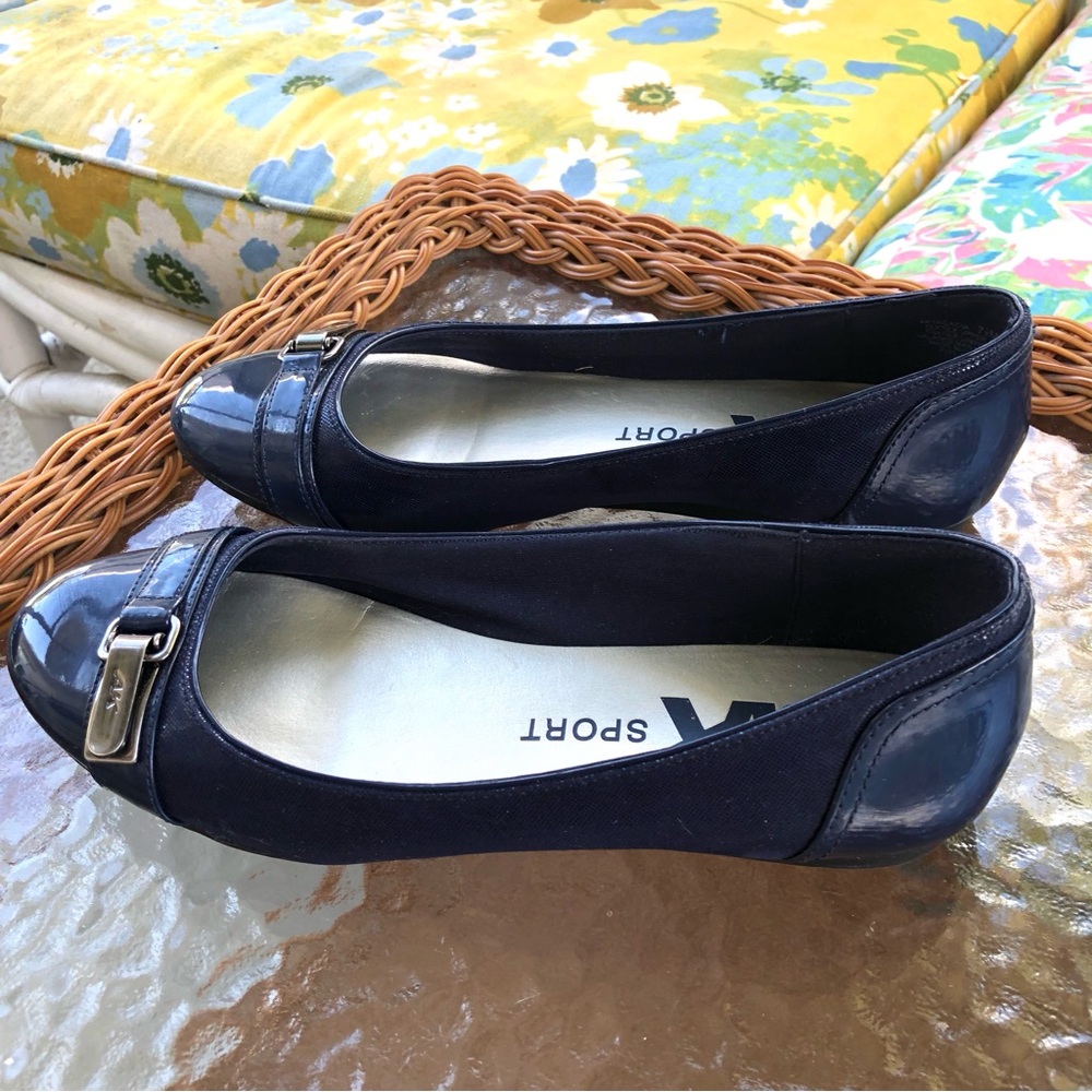 Anne Klein Able Ballet Flats Navy Blue, AK Sport Acacia Women’s 7.5 Comfortable - Picture 15 of 17